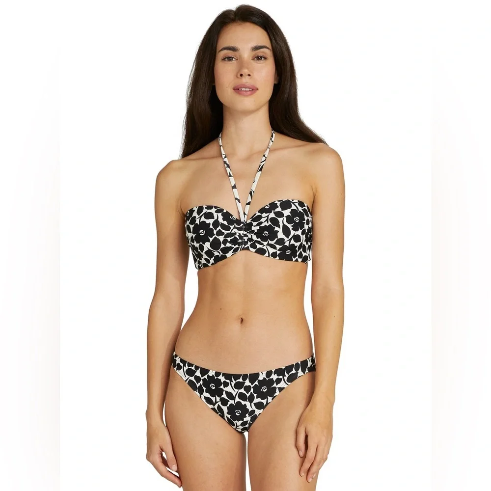 Kate Spade Ivory & Black Bikini Set in Rosy Garden